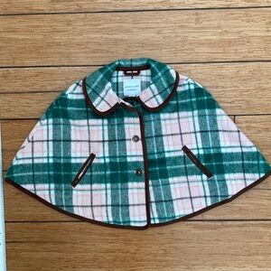 Janie and Jack Plaid Cape - Girls Size 2T